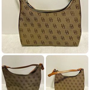 DONNEY & BOURKE VTG Signature Tan Satchel Bag Leather Trim #H2664924